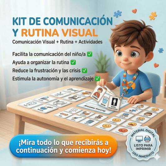 Kit de comunicación y rutina visual +5 bonus (TDAH)